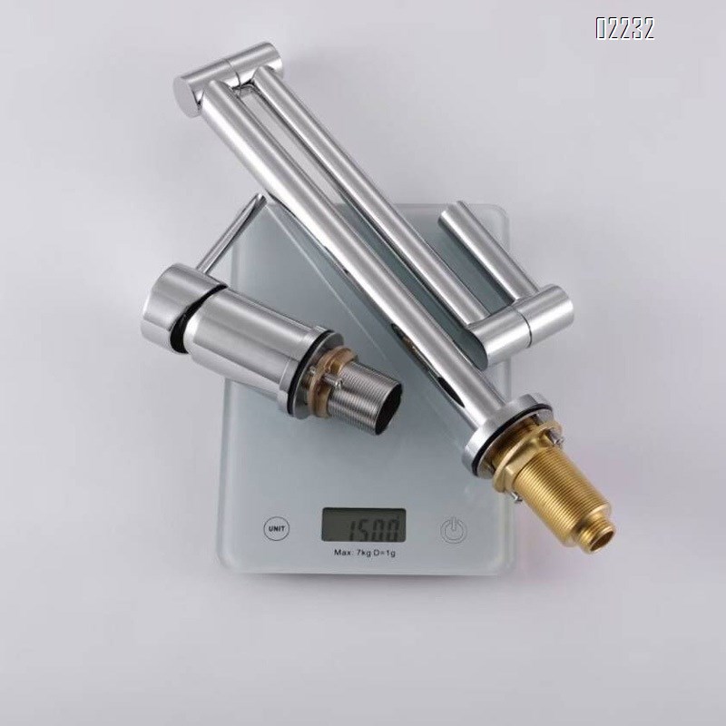 Foldable swivel basin faucets for bathroom washbasin counter two-hole cold and hot water tap