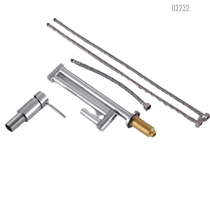 Foldable swivel basin faucets for bathroom washbasin counter two-hole cold and hot water tap