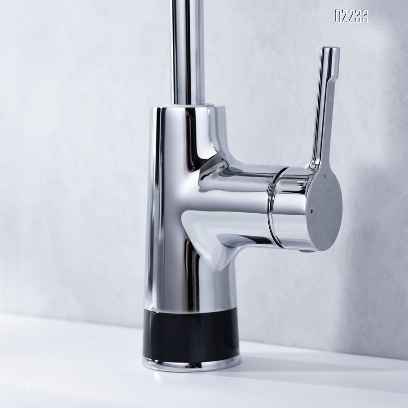 Brass White pull-out Digital Display basin faucet bathroom wash basin wash basin cold and hot faucet rotatable lifting