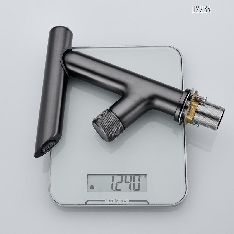 Bathroom sink wash basin splash-proof faucet white single hole hotel guesthouse cold and hot faucet rotatable