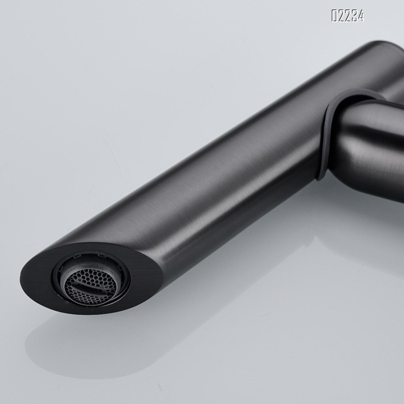 Bathroom sink wash basin splash-proof faucet white single hole hotel guesthouse cold and hot faucet rotatable