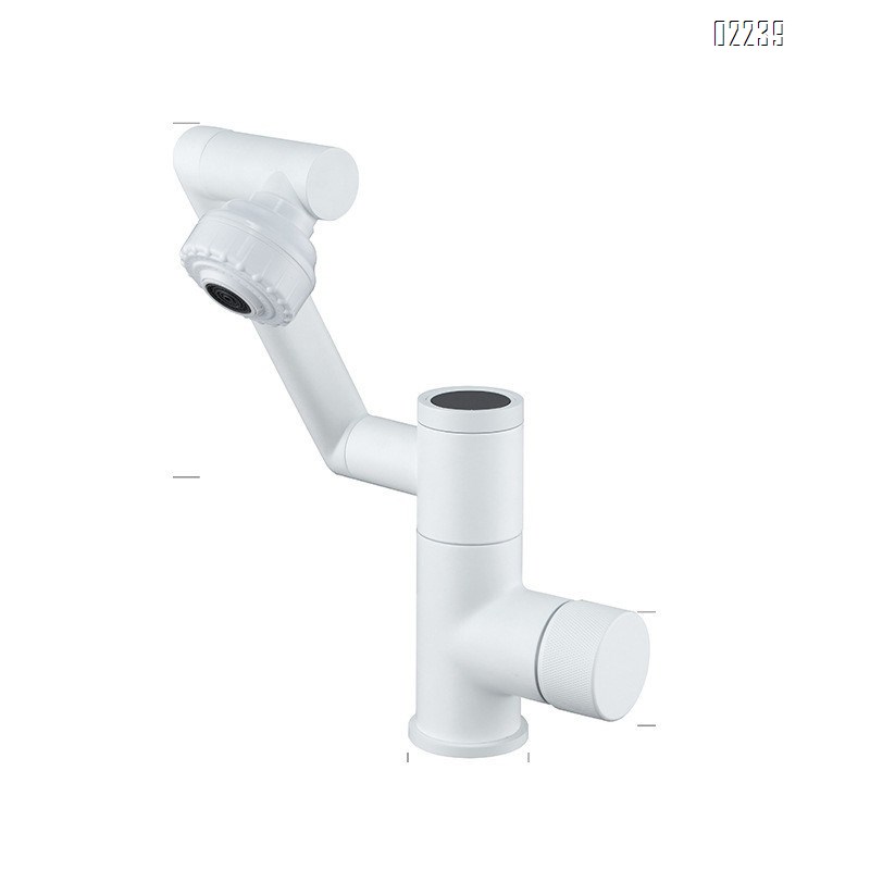 Light Luxury Brushed Gold Hot and Cold Basin Faucet Lucky Cat Household Countertop Basin Wash Basin Water Multi-Function