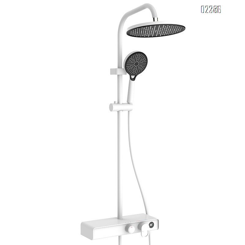 Gun Gray Shower Set for Home Use Hotel Bathroom Shower Set with Ambient Light Complete Set Wholesale