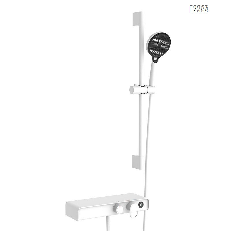 Gun Gray Shower Head Set for Home Use Hotel Bathroom Shower with Light Adjustable lift function