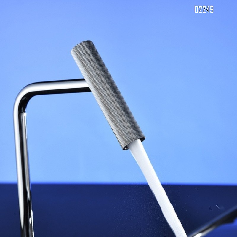 Brass Basin Faucet Split Designer Double Hole Hot and Cold Water Faucet Round Chrome Copper Tap