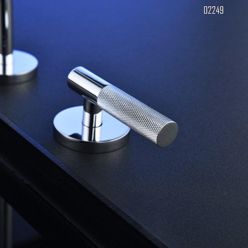 Brass Basin Faucet Split Designer Double Hole Hot and Cold Water Faucet Round Chrome Copper Tap