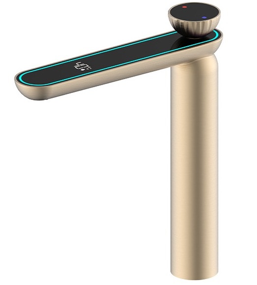 Digital Display Multi-Function Basin Faucet Color-Changing Ambient Light Bathroom Basin Hot and Cold Water Faucet