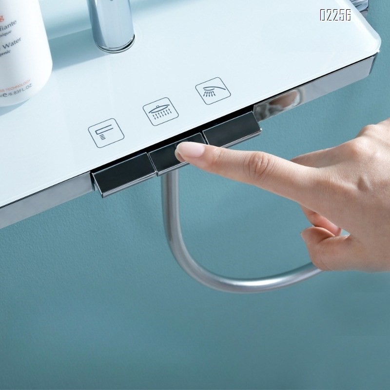 All-Brass Cold and Hot Water Digital Display Three-Function Household Shower Head Bathroom Ceiling Shower Set