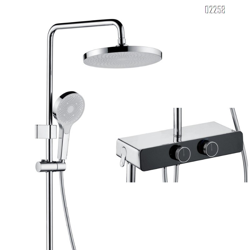 Shower Head Set Hotel Bathroom Household Rotating Wheel with Spray Gun Shower Head Brass