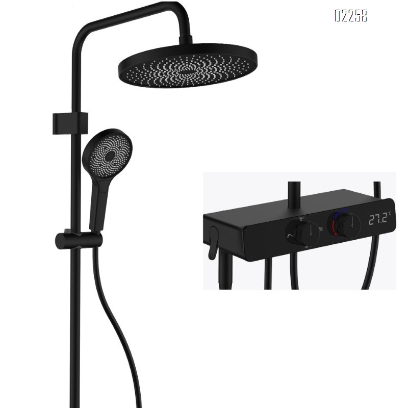 Shower Head Set Hotel Bathroom Household Rotating Wheel with Spray Gun Shower Head Brass