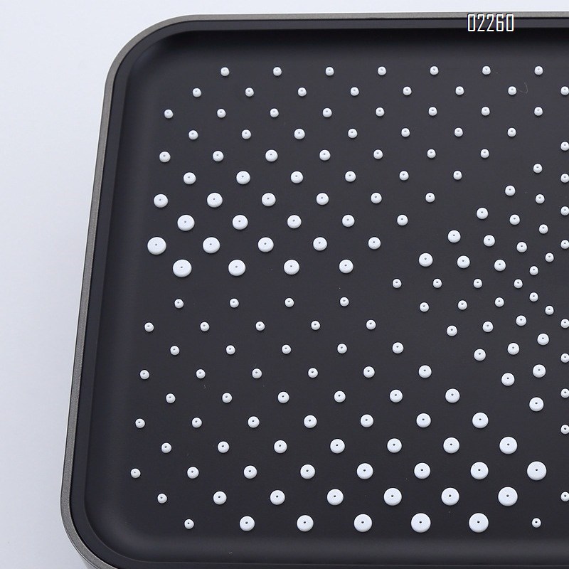 Concealed Shower Set with Digital Display Brass Bathroom Pressure-Boosting Shower Head, Shower Set with Ambient Light