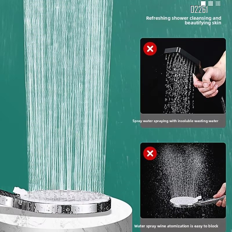 Shower Head with Handheld, High Pressure 5 Spray Mode Showerhead  for Pets and Bathroom with Stainless Hose and Adjustable Mount