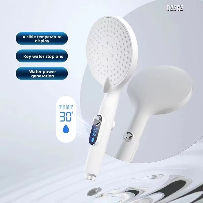 Handheld Shower Head with LED Display Temperature  High Flow Showerhead with 3 Shower Modes  High Pressure Water Saving