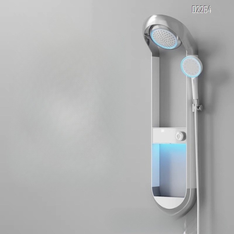 Brass Intelligent Digital Display Rain Bath Constant Temperature Shower Head Set Household Supercharged Bathroom