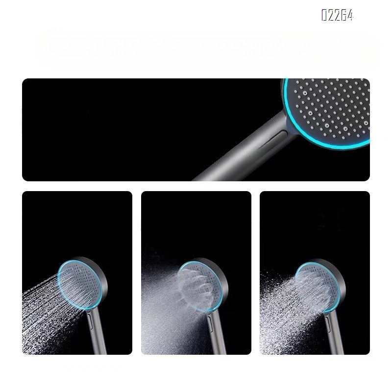 Brass Intelligent Digital Display Rain Bath Constant Temperature Shower Head Set Household Supercharged Bathroom