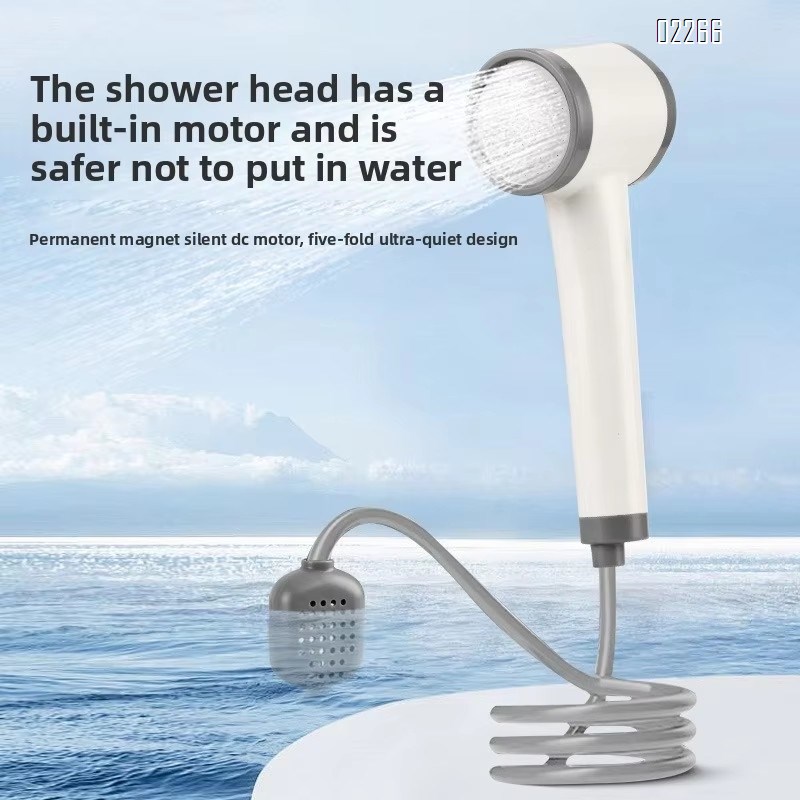 Portable Outdoor Shower, Battery Powered Compact Handheld Rechargeable Camping Showerhead Car Wash Pet Cleaning