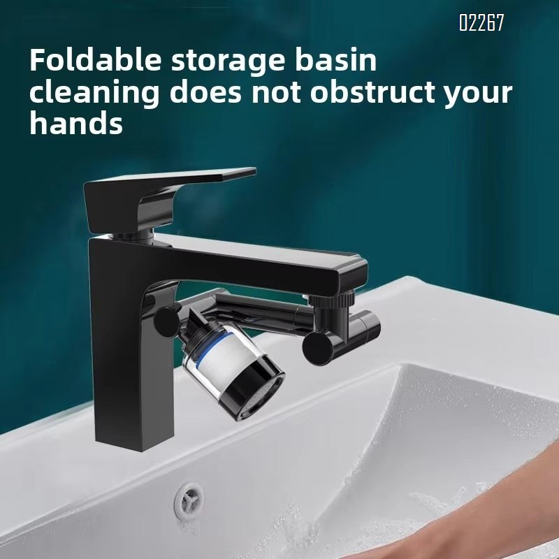 Swivel Faucet Extender with Filter, Sink Water Faucet Aerator Extension Swivel Robotic Arm Bathroom Faucet Extender Kitchen