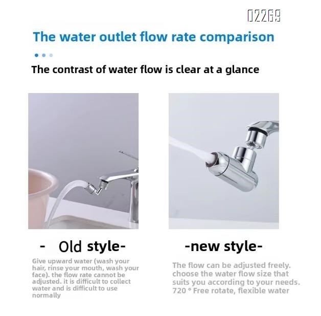 Kitchen Sink Aerator, Water Flow Adjustment Sink Sprayer Attachment,Swivel Faucet Extender with Filter for Kitchen Bathroom