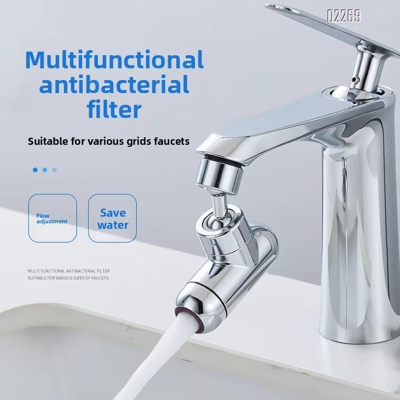 Kitchen Sink Aerator, Water Flow Adjustment Sink Sprayer Attachment,Swivel Faucet Extender with Filter for Kitchen Bathroom