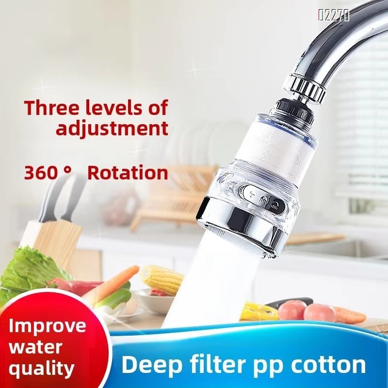 Three-Mode  Kitchen Faucet Water Purifier Rotating, Bathroom Faucet Filter Removes Chlorine Fluoride Heavy Metals Hard Water