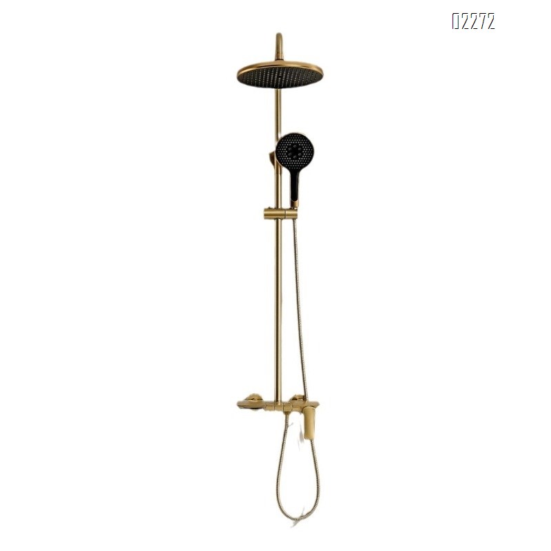 Shower Head Set Full Copper Bathroom Shower Storage Shower Head Piano Key Increased Pressure Shower Head