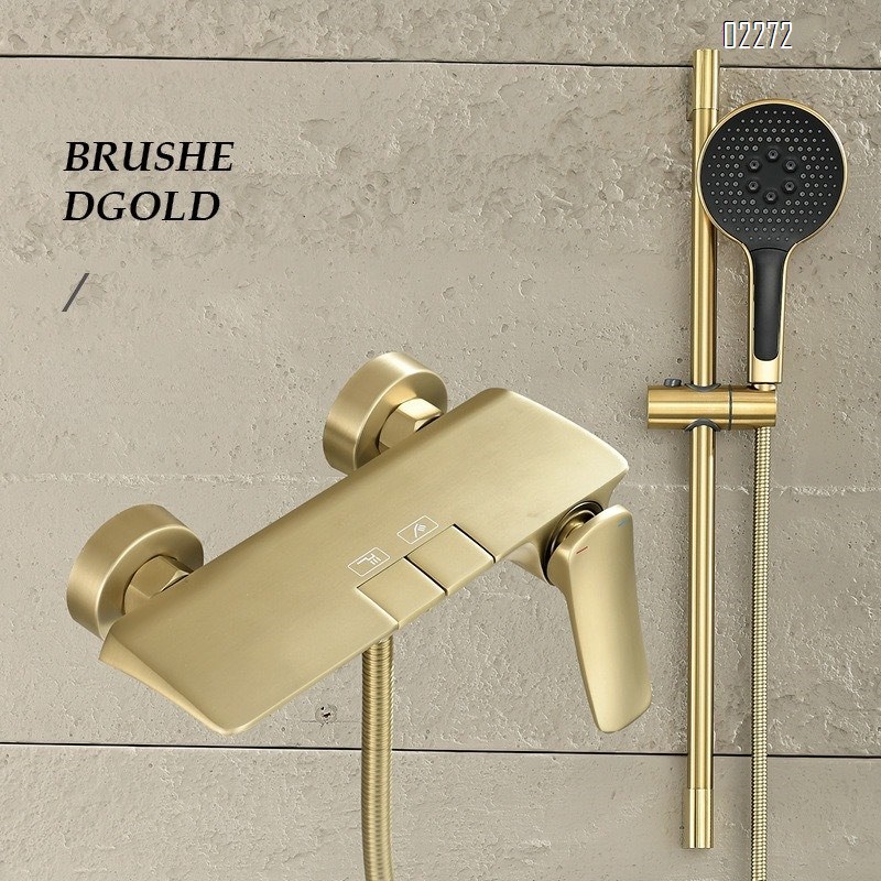Shower Head Set Full Copper Bathroom Shower Storage Shower Head Piano Key Increased Pressure Shower Head