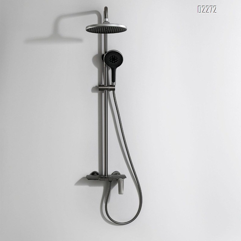 Shower Head Set Full Copper Bathroom Shower Storage Shower Head Piano Key Increased Pressure Shower Head