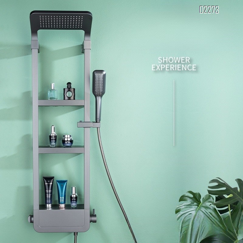 Shower Head Set Multi-Functional Storage Rack Shower Head Bathroom Household Bathroom Pressure-Boosting Tap