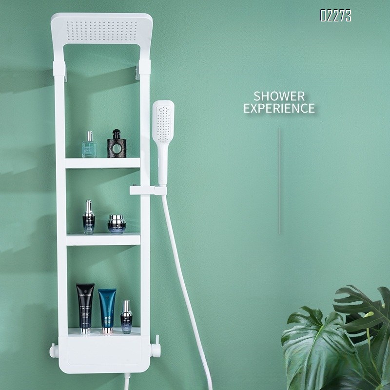 Shower Head Set Multi-Functional Storage Rack Shower Head Bathroom Household Bathroom Pressure-Boosting Tap