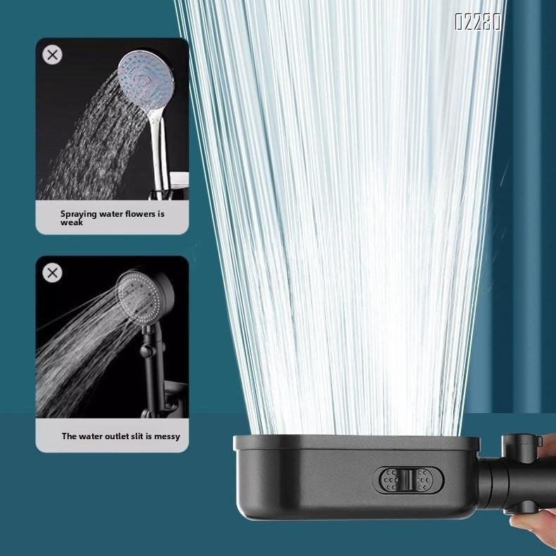 High Pressure Shower Head   Handheld  3-Settings Powerful Water Spray Shower Head Bathroom