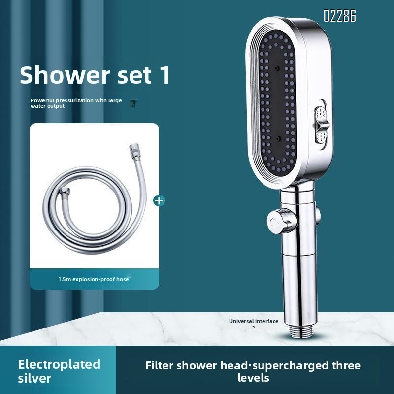 High Pressure Shower Head   Handheld  3-Settings Powerful Water Spray Shower Head with Hose