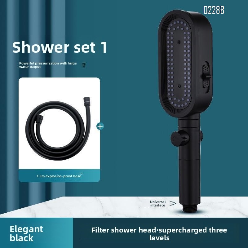 High Pressure Shower Head   Handheld  3-Settings Powerful Water Spray Shower Head with Hose