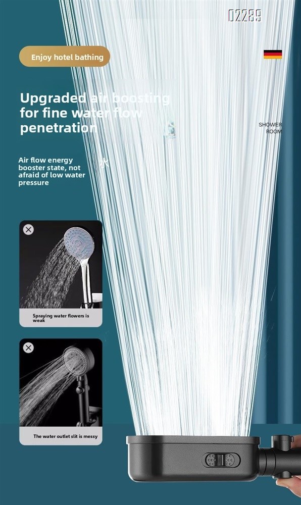 High Pressure Shower Head Handheld  3-Settings Powerful Water Spray Shower Head with Hose and Holder