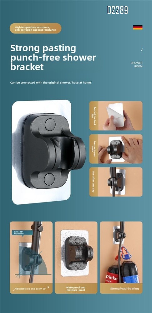 High Pressure Shower Head Handheld  3-Settings Powerful Water Spray Shower Head with Hose and Holder