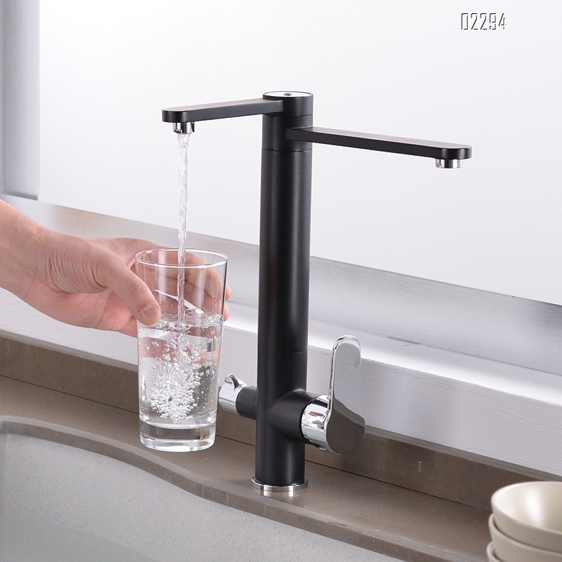 Brass Chrome High Inter-Platform Basin Rotating Sink Kitchen Faucet Creative Hot and Cold Multifunctional Kitchen Tap