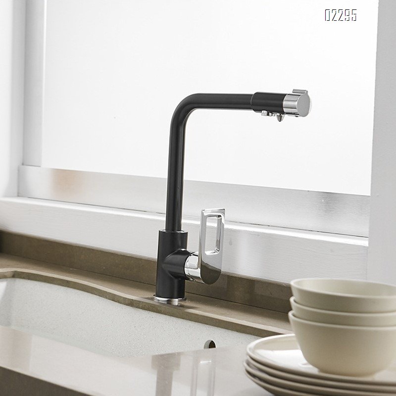 Brass Black Kitchen Faucet Single-Handle Hot and Cold Water Mixer modern Kitchen sink water Best Faucets Tap