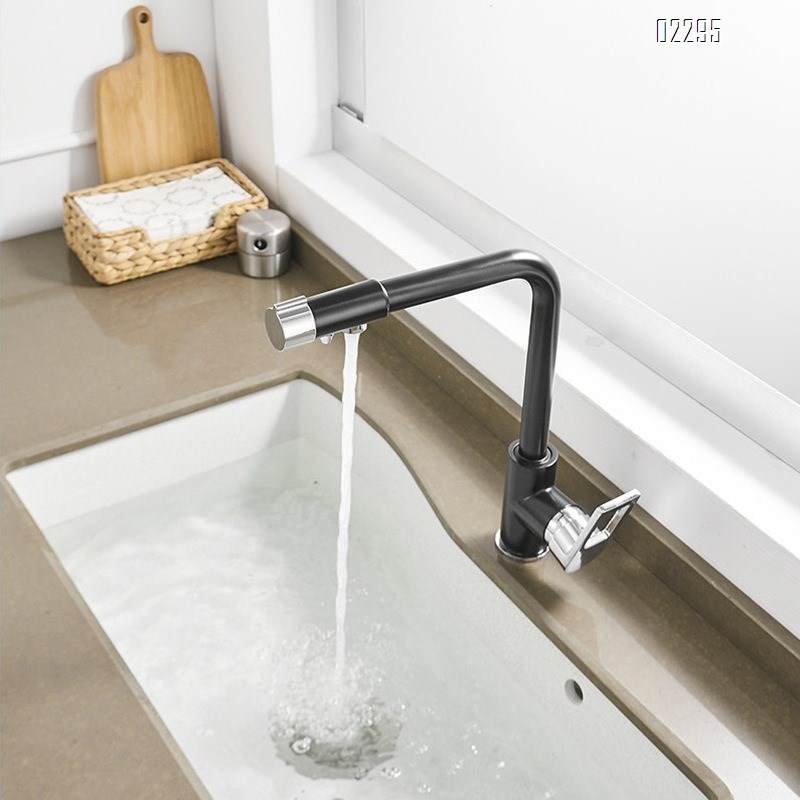 Brass Black Kitchen Faucet Single-Handle Hot and Cold Water Mixer modern Kitchen sink water Best Faucets Tap