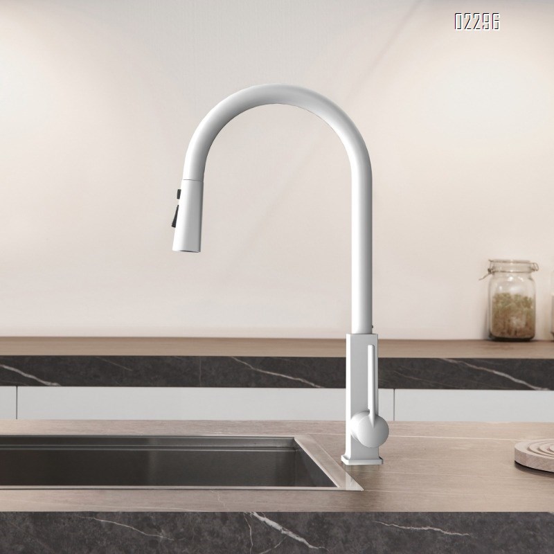 Pull-out Kitchen Faucet Hot and Cold Dual-use Kitchen Sink Basin Pool Telescopic All-Brass Household Tap