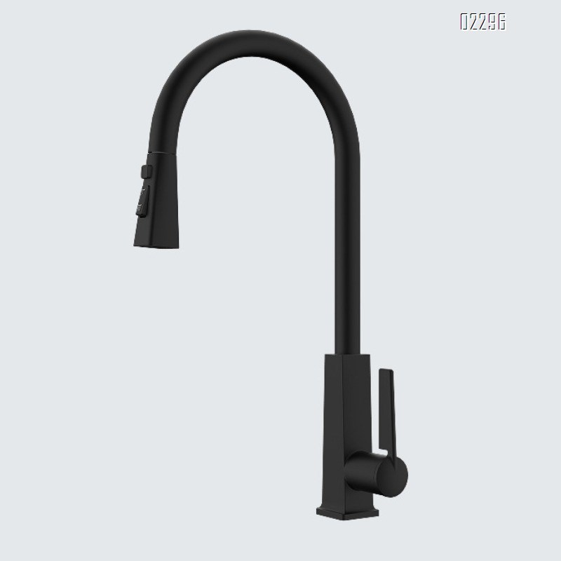 Pull-out Kitchen Faucet Hot and Cold Dual-use Kitchen Sink Basin Pool Telescopic All-Brass Household Tap