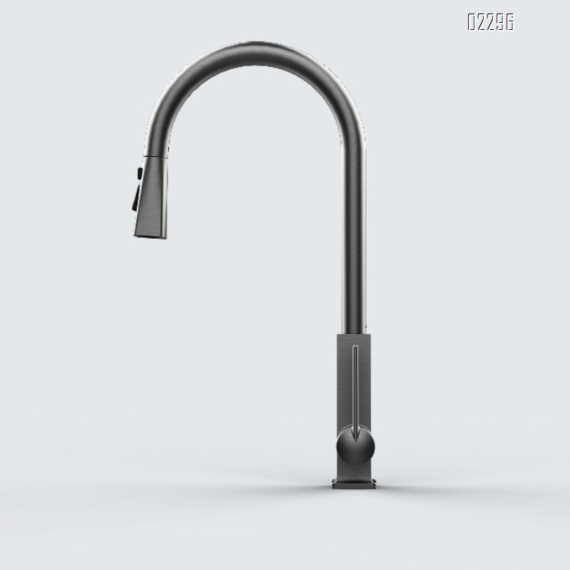 Pull-out Kitchen Faucet Hot and Cold Dual-use Kitchen Sink Basin Pool Telescopic All-Brass Household Tap