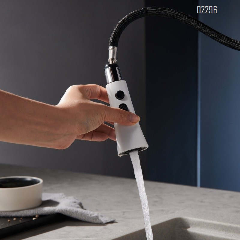 Pull-out Kitchen Faucet Hot and Cold Dual-use Kitchen Sink Basin Pool Telescopic All-Brass Household Tap