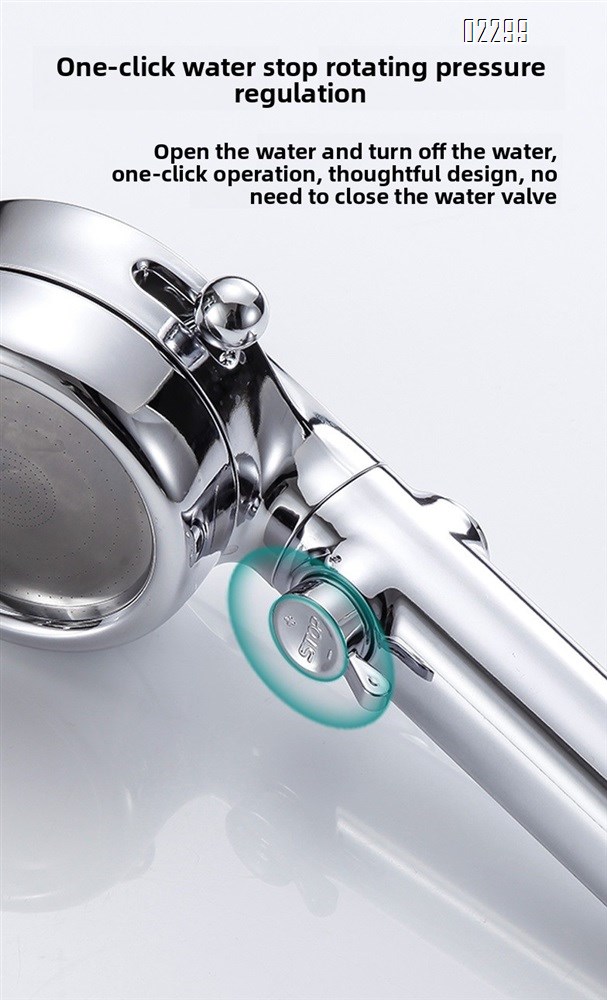 High Pressure 3 Function Showerhead with Handheld Against Low Pressure Water Supply Pipeline