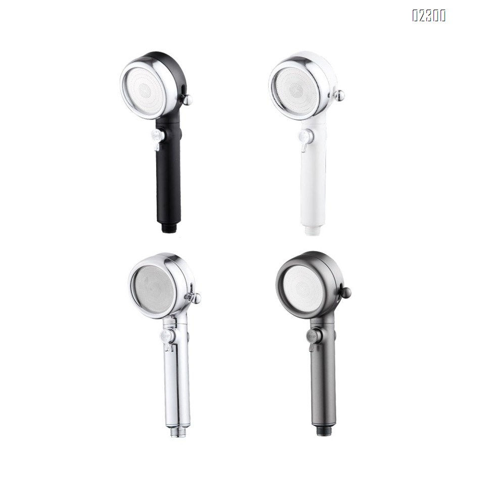 High Pressure 3 Function Showerhead with Handheld Against Low Pressure Water Supply Pipeline