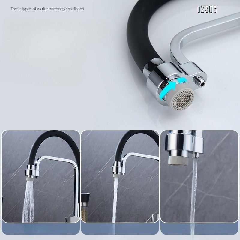 Brass Two-in-One Water Purification Faucet Multi-Functional Anti-Splash Kitchen Sink Basin Hot and Cold Water Faucet