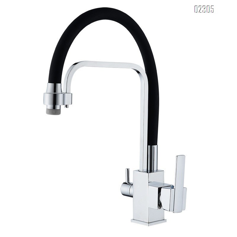 Brass Two-in-One Water Purification Faucet Multi-Functional Anti-Splash Kitchen Sink Basin Hot and Cold Water Faucet