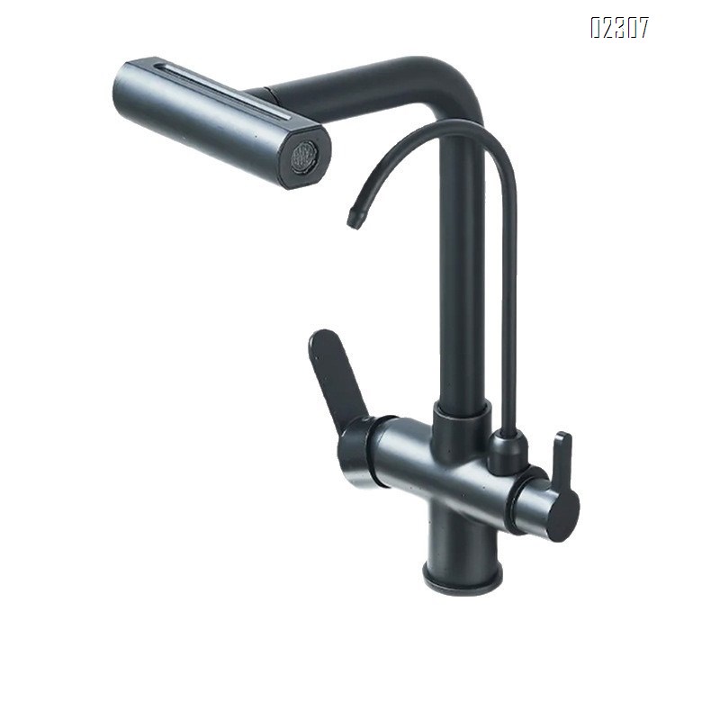 Brass 4-in-1 Water Purifier Kitchen Faucet Household Sink Vegetable Washing Basin Booster Kitchen Pull-out Hot and Cold Faucet