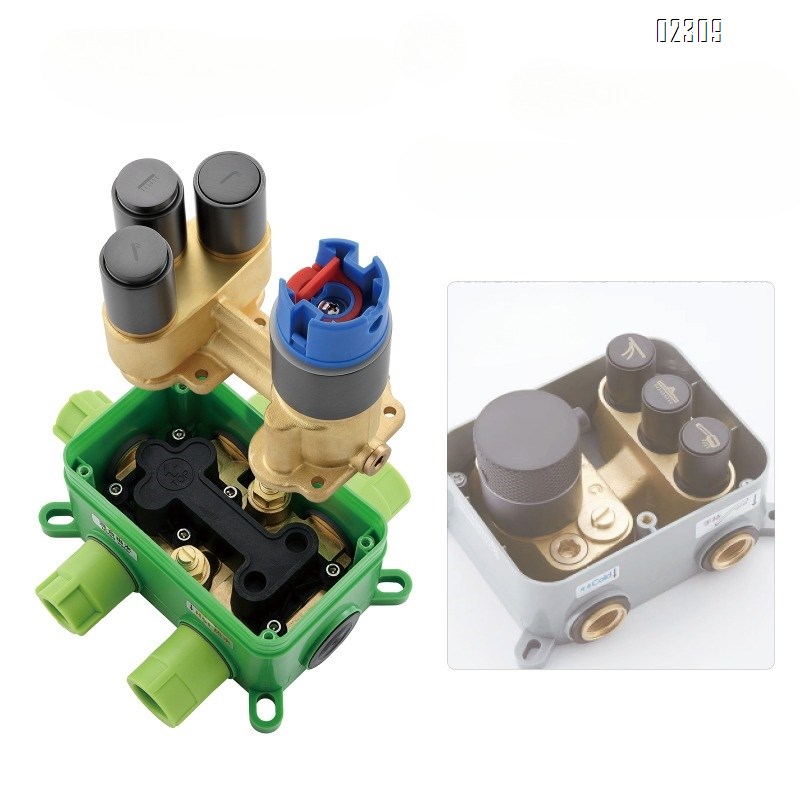 Wall-mounted Shower Head Set Brass Thermostatic Bathroom Modern Light Luxury Home Shower Tap