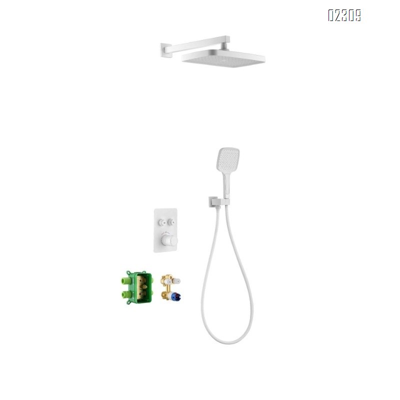 Wall-mounted Shower Head Set Brass Thermostatic Bathroom Modern Light Luxury Home Shower Tap