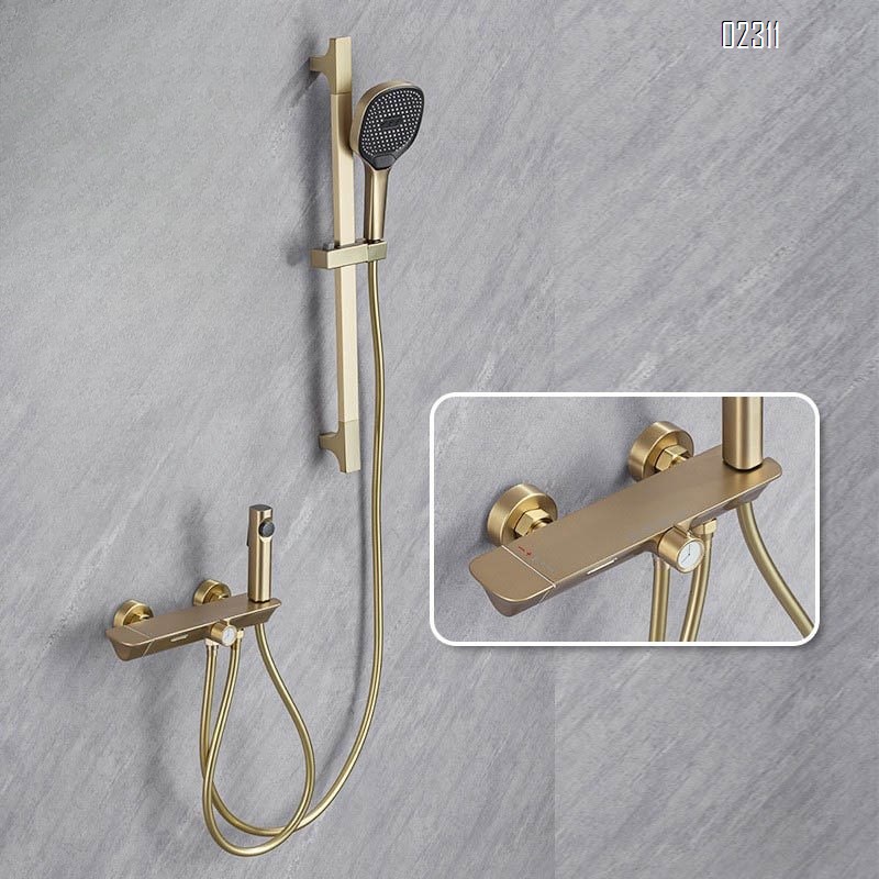 Brass Small Apartment Shower Set Constant Temperature Adjustable Shower head Home Bathroom Shower Bathtub