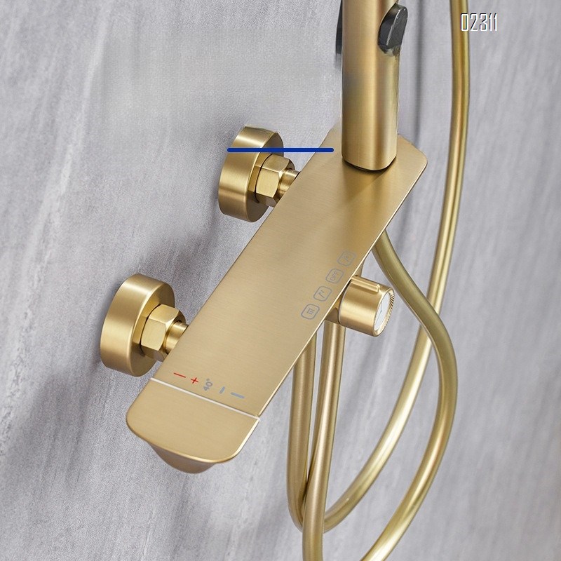 Brass Small Apartment Shower Set Constant Temperature Adjustable Shower head Home Bathroom Shower Bathtub